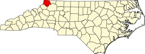 Ashe County, North Carolina. The county seat is Jefferson.