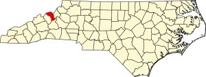 Mitchell County, North Carolina. The county seat is Bakersville. 