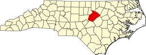 Wake County, North Carolina. The county seat is Raleigh. 