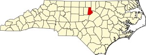 Durham County, North Carolina. The county seat is Durham. 