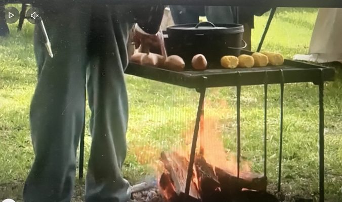 A scene at the 35th USCT Reenactors Group's camp last Saturday. Courtesy, WCTI-TV.