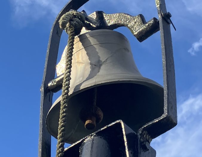 The bell at the Institute United Methodist Church in Institute, N.C., was originally on the grounds of Lenoir Collegiate Institute ca. 1855-1860. Photo by David Cecelski